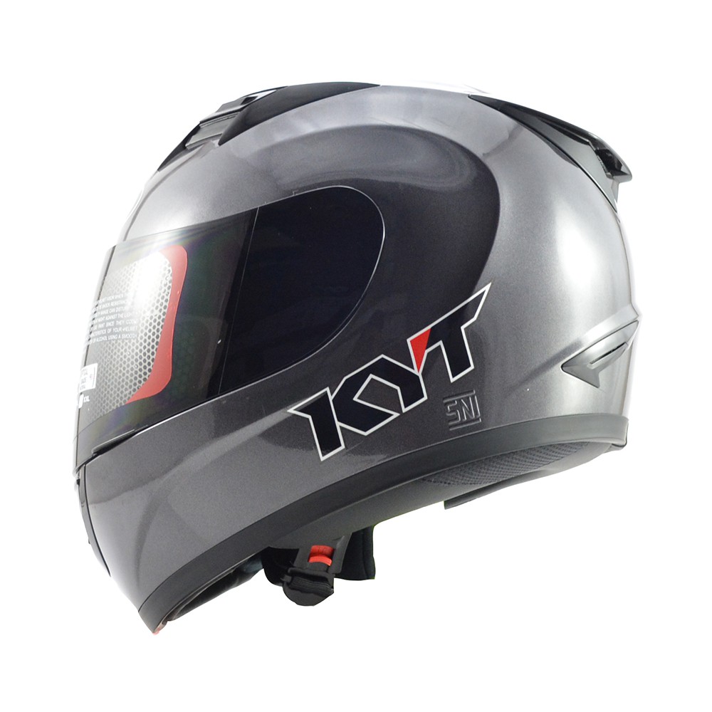 Jual Helm KYT R10 Full Face Polos Solid Grey Ukuran M
