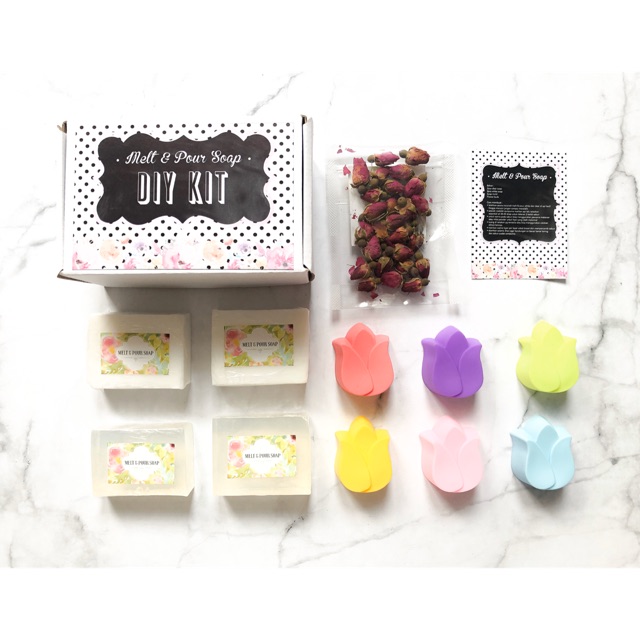 paket DIY kit melt & pour soap homemade natural lengkap