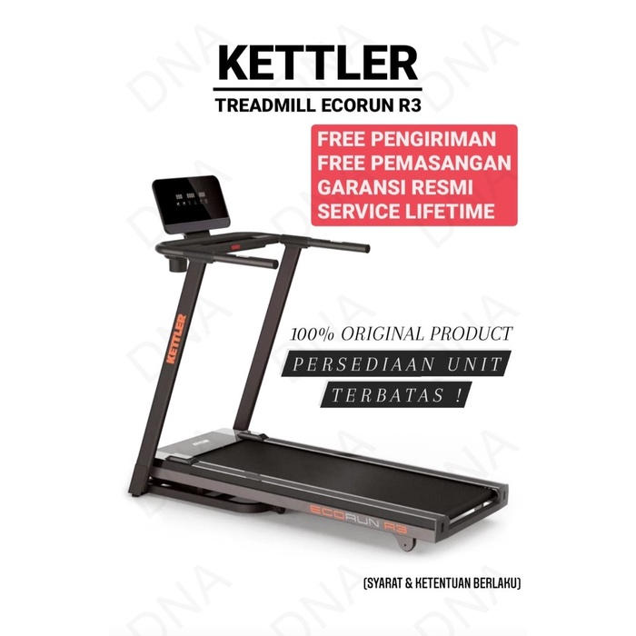 Jual Treadmill Elektrik KETTLER ECORUN R3 ORIGINAL