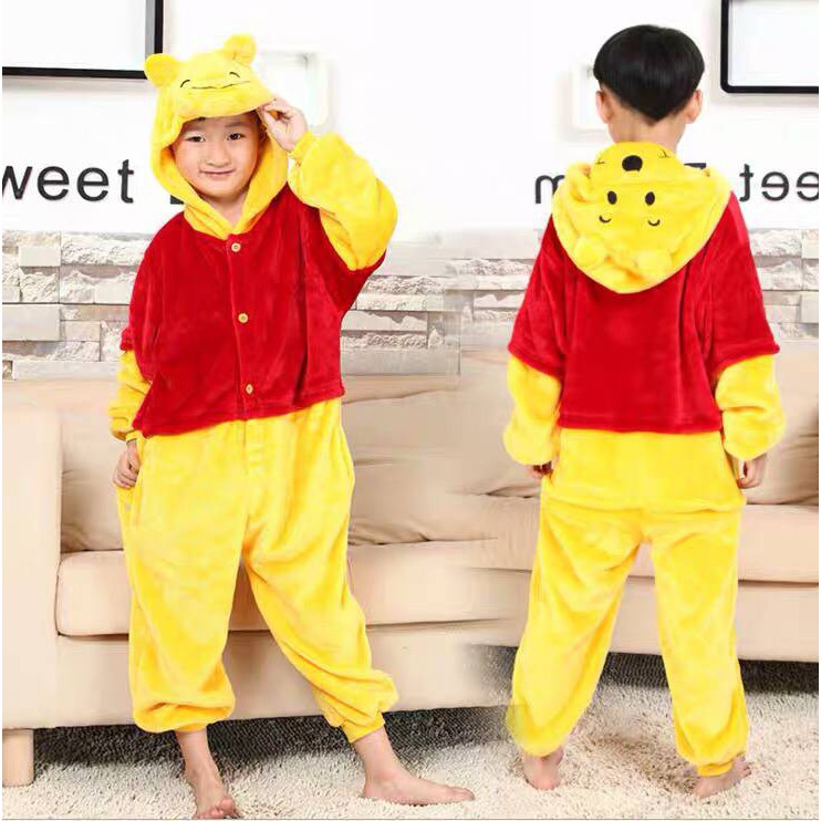 Jual Baju Onesie Kostum Winnie The Pooh Anak Acre Woods Piyama Cosplay | Shopee Indonesia