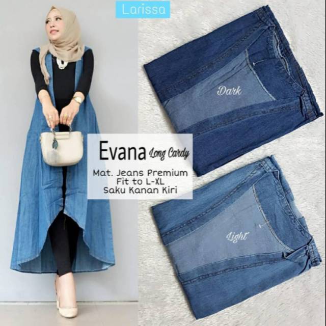 LONGVEST JEANS/KARDIGAN JEANS/KARDIGAN POLOS/OUTER WANITA/KARDIGAN PANJANG/ROMPI WANITA/ROMPI