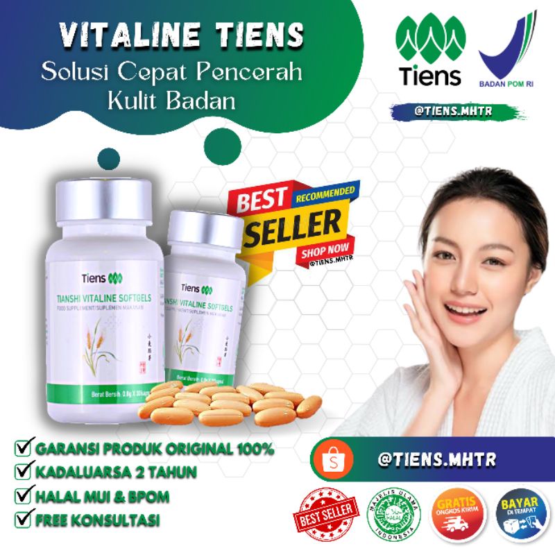 Jual Vitaline Softgel Tiens Pemutih Seluruh Tubuh Original 100 Cod