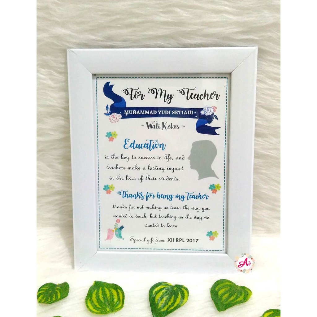 Custom Hadiah Hiasan Dinding Kado untuk Guru Lakilaki Home Decor