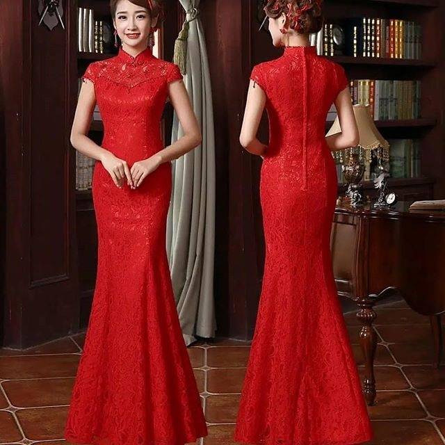Jual Gaun pesta gaun sangjit baju pesta cheongsam qipao gaun