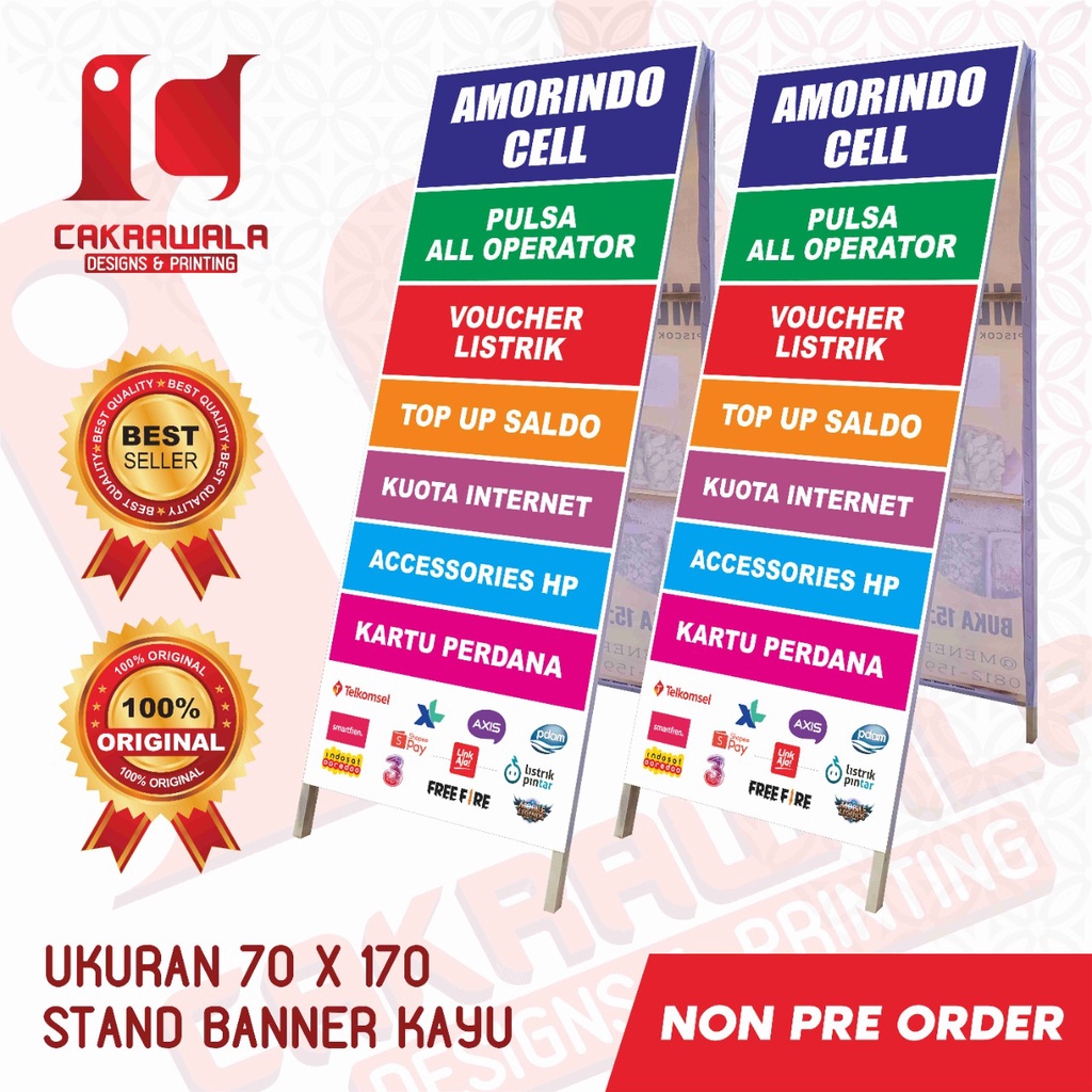 Jual STAND BANNER KAYU UKURAN 70 X 170 STANDING BANNER KAYU JUALAN