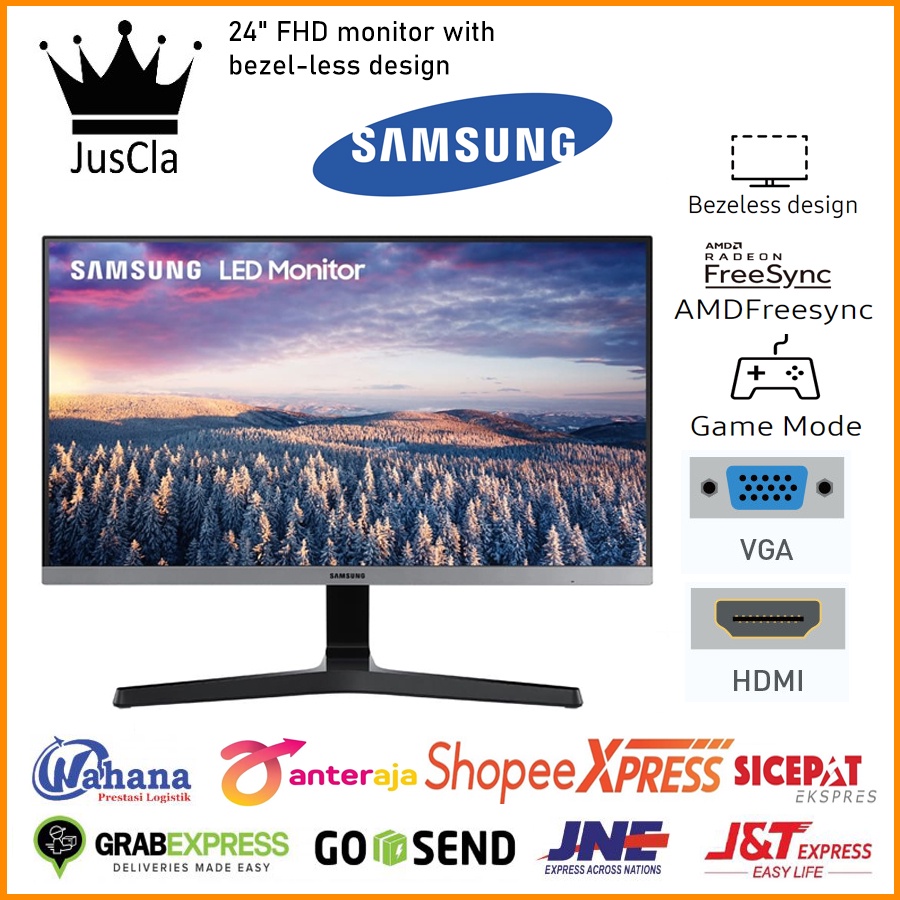 Jual Led Monitor Samsung 24 Inch 75Hz S24R350 Ips Full Hd Hdmi Bezeless | Shopee Indonesia
