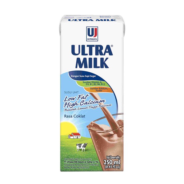 Jual Ultra Milk Susu Uht Cokelat Rendah Lemak Tinggi Kalsium Rasa Cokelat | Shopee Indonesia