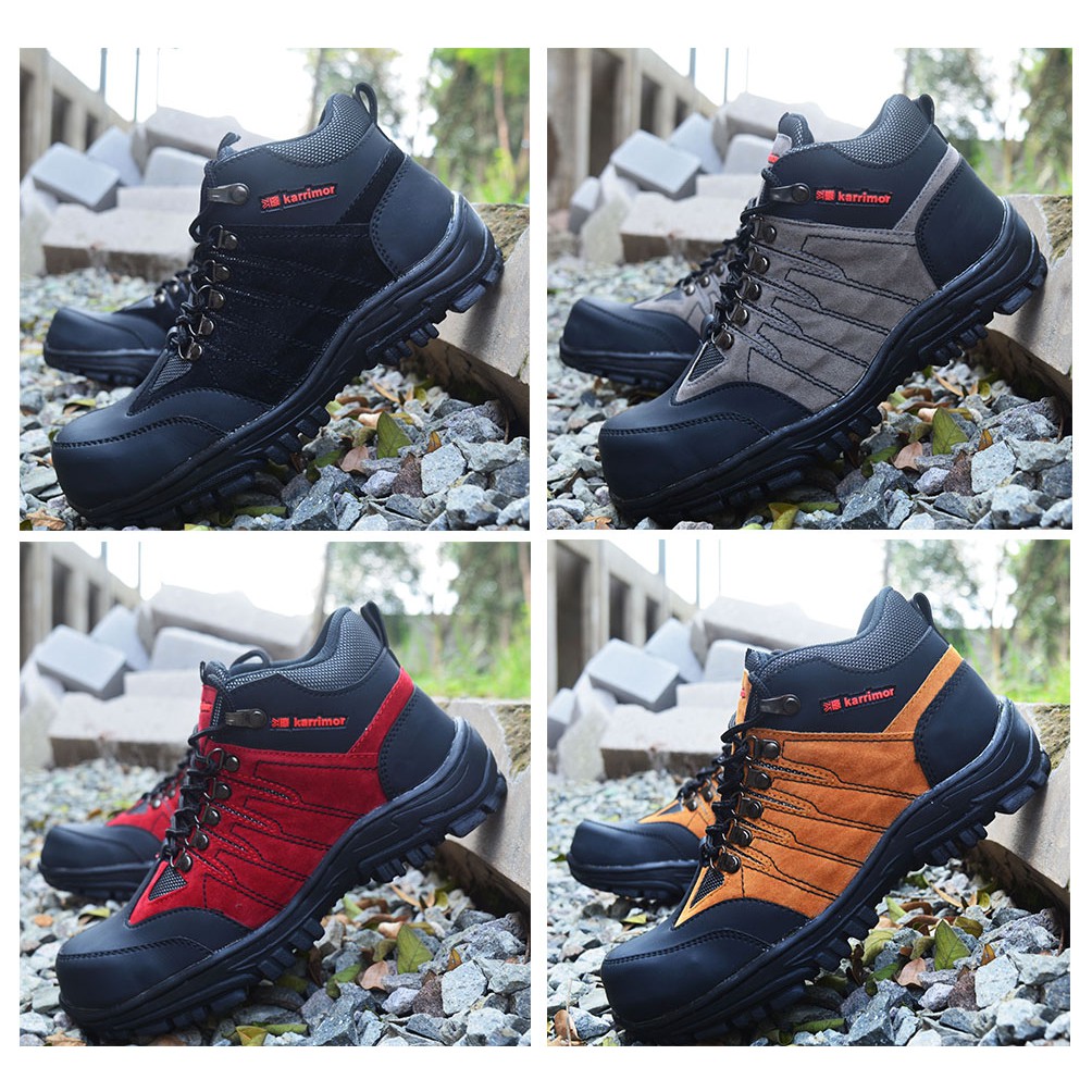 Sepatu Boots Safety Pria Hiking Ujung Besi Safety Proyek Lapangan Shopee Indonesia