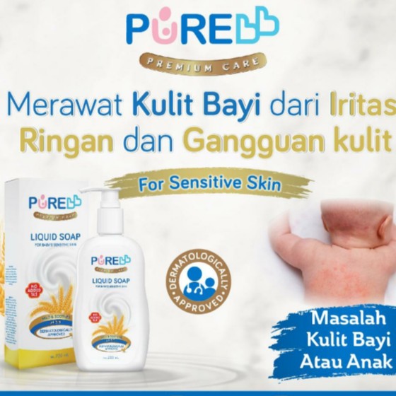 Pure Baby Liquid Soap 230 ml / Sabun Mandi Untuk Kulit Bayi Sensitif