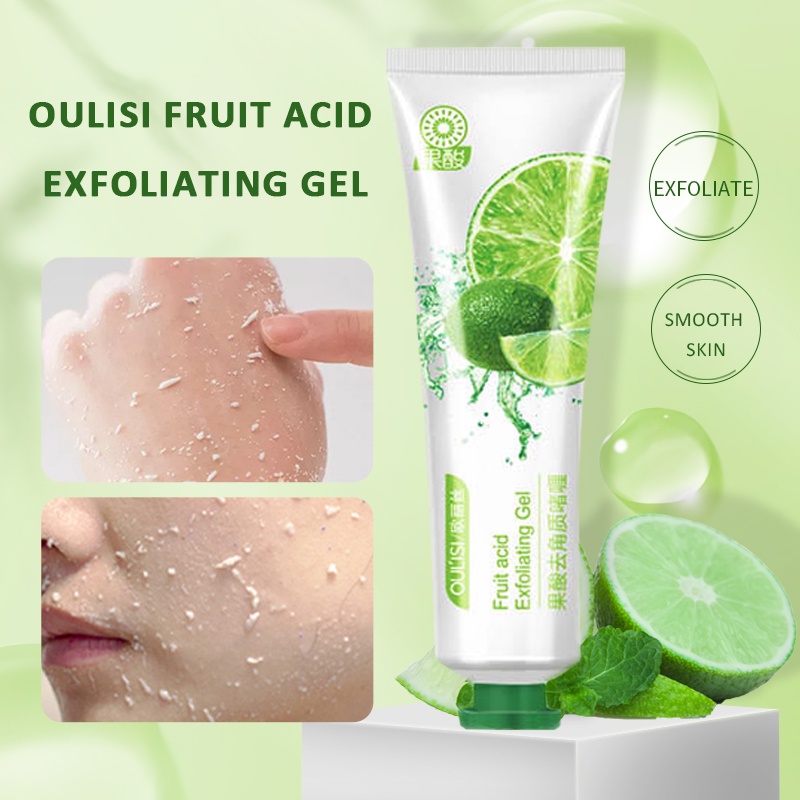 【READY STOCK】OULISI Fruit Acid Exfoliating Gel 30g Facial Glowing
