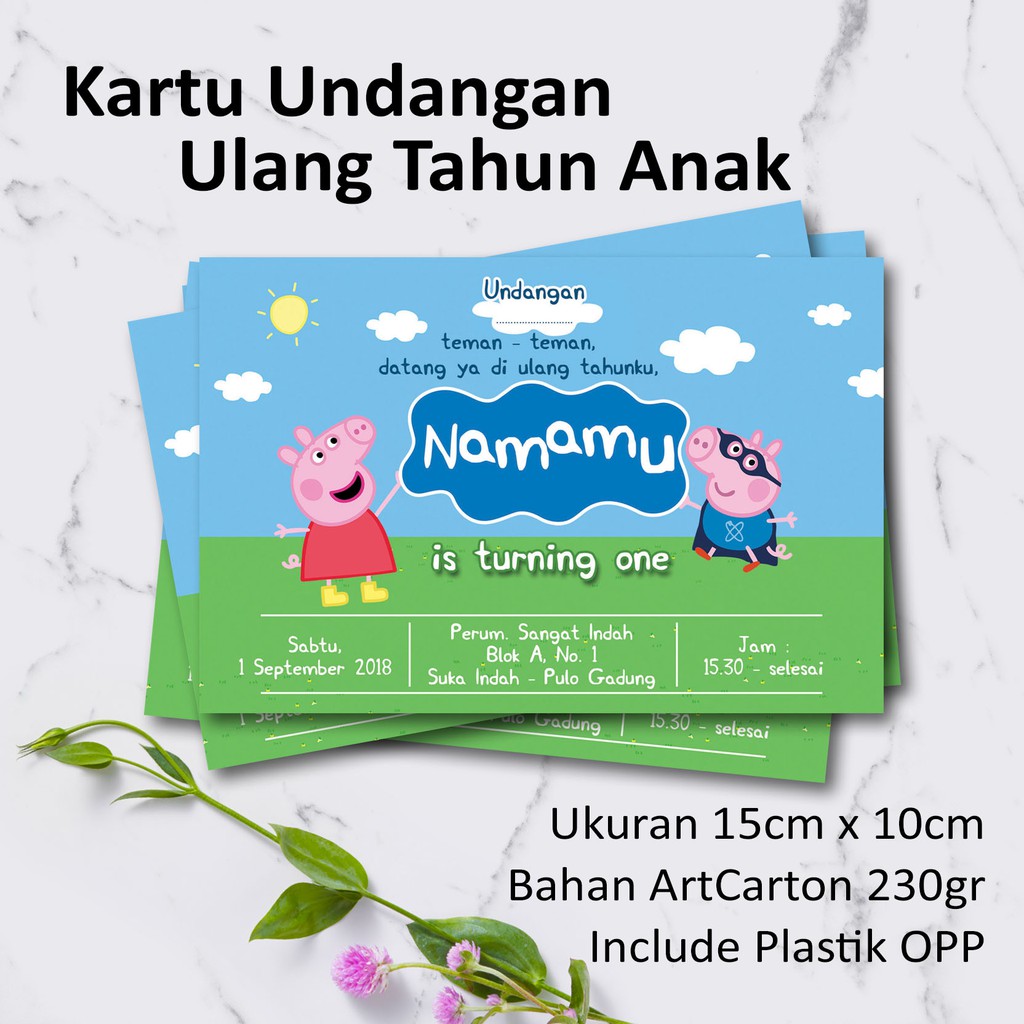 Ukuran Plastik Undangan Ulang Tahun