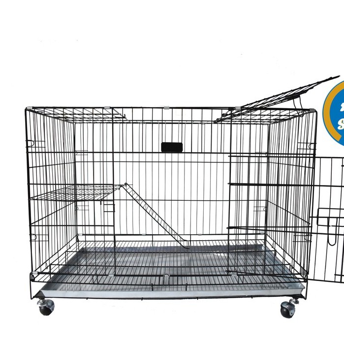 Kandang kucing lipat roda jumbo P 95 XXL (Kode 04Rd