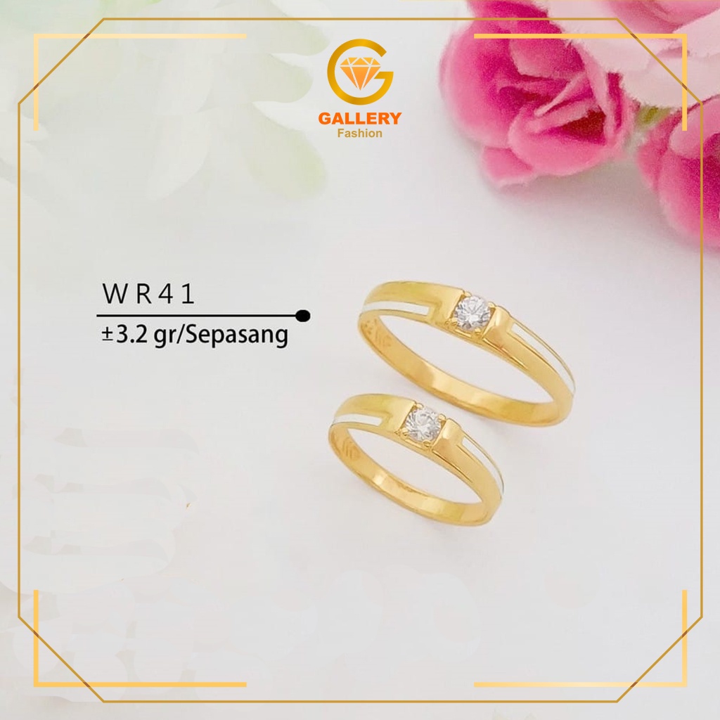 Jual CINCIN KAWIN CINCIN TUNANGAN EMAS ASLI KADAR 375/8KARAT KODE WR 41