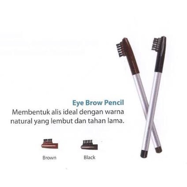 Wardah Eye Brow Pencil With Brush Pensil Alis Coklat dan