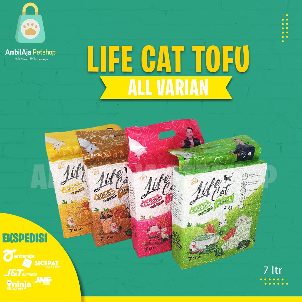 Jual Pasir Kucing Gumpal Wangi Tofu LIFE CAT 7L 2,5Kg Shopee Indonesia
