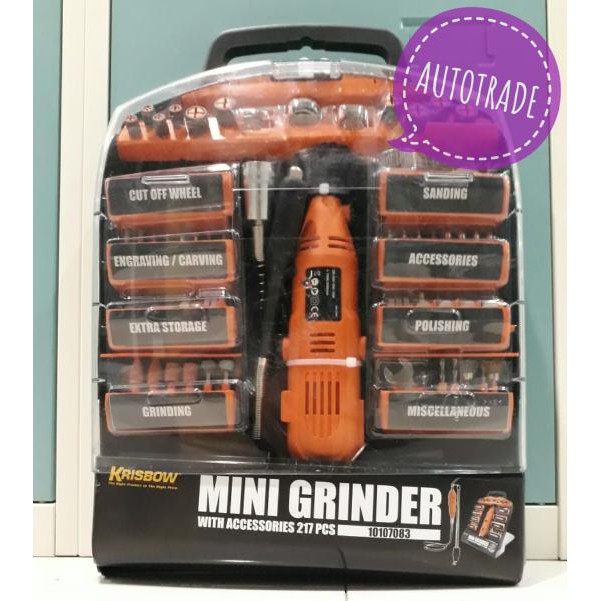 Rotary 217 Pcs Krisbow Tools Set / Gerinda / Mesin Mini Grinder Shopee Indonesia