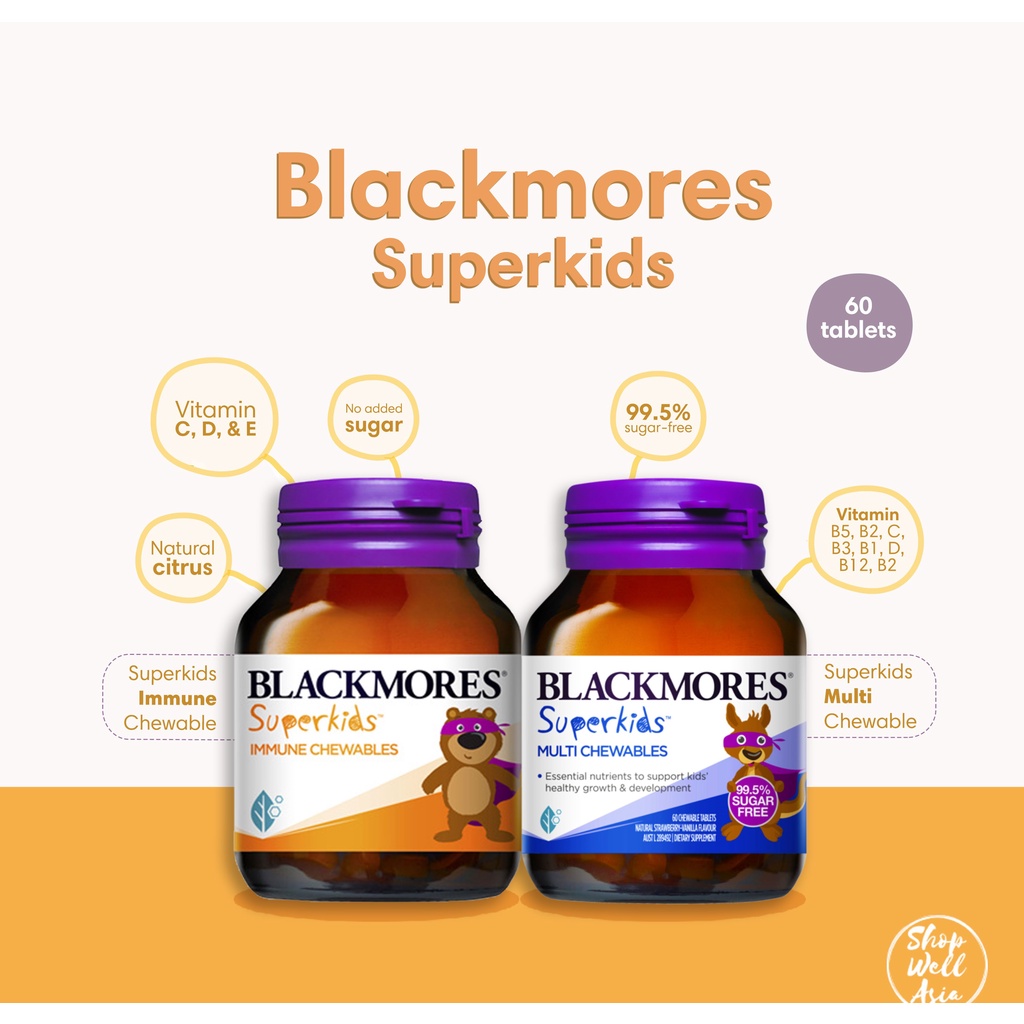 Jual Blackmores Superkids Multi Chewables 60 tablet Shopee Indonesia