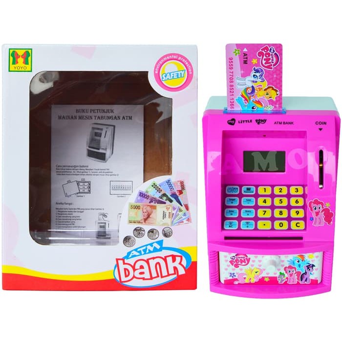 Jual Mainan Anak Import Mainan Anak Perempuan Un1Pt7 "Celengan Atm Little Pony With Money Edukasi Eduk | Shopee Indonesia