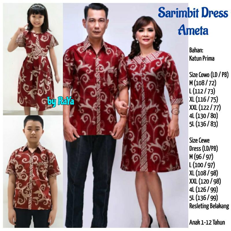 Jual Sarimbit Keluarga Baju Natal Merah AMETA Dress Wanita Jumbo Hem Pria  Lengan Pendek XXL XXXL OUTFIT IMLEK Indonesia|Shopee Indonesia