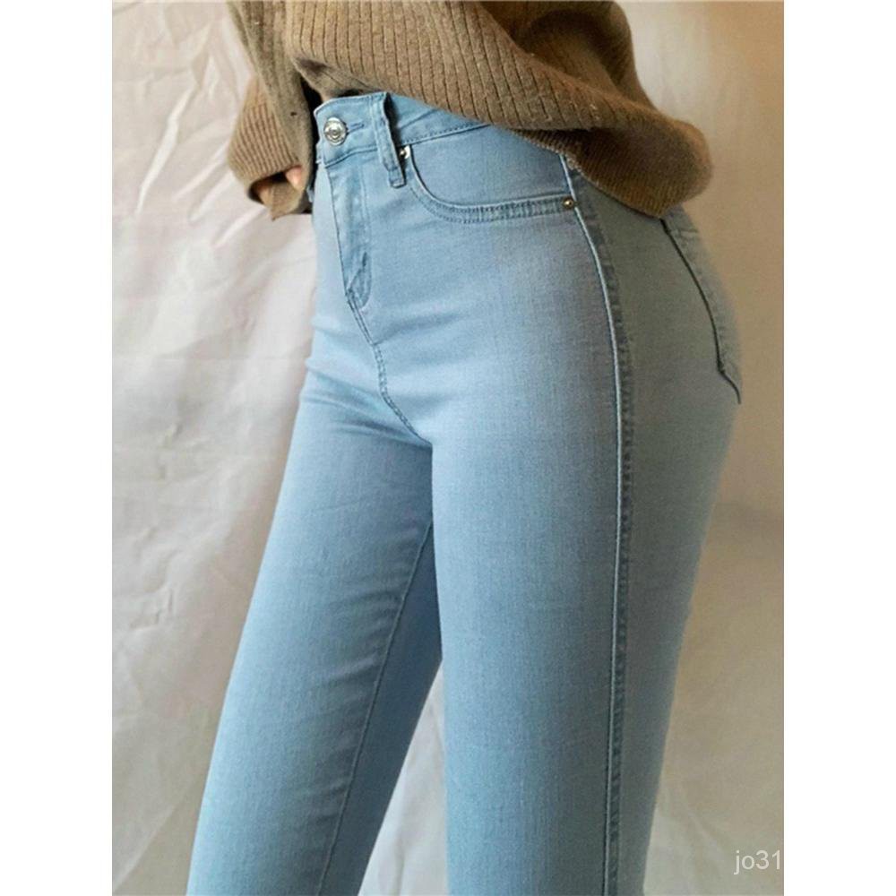 Jual Women's Jeans High Waist Stretch Fashion Long Skinny Casual Denim Pants Slim Basic Thin Jeans Ae8H | Shopee Indonesia