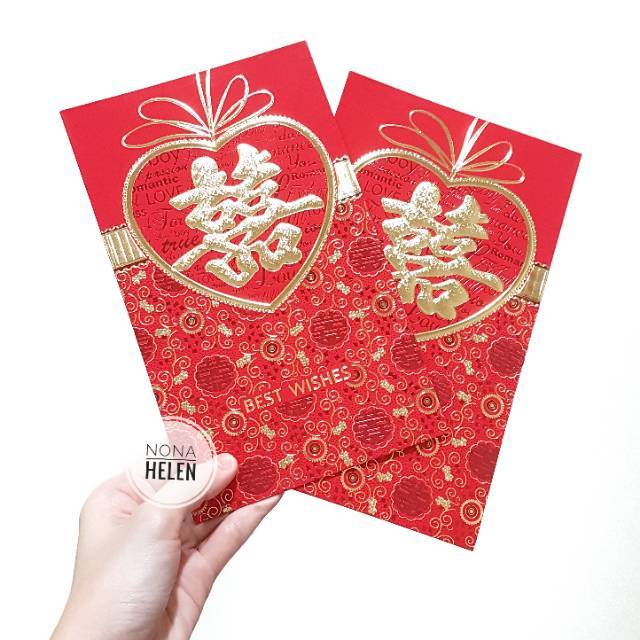 Angpao jumbo shuang xi wedding/amplop uang susu/uang lamar