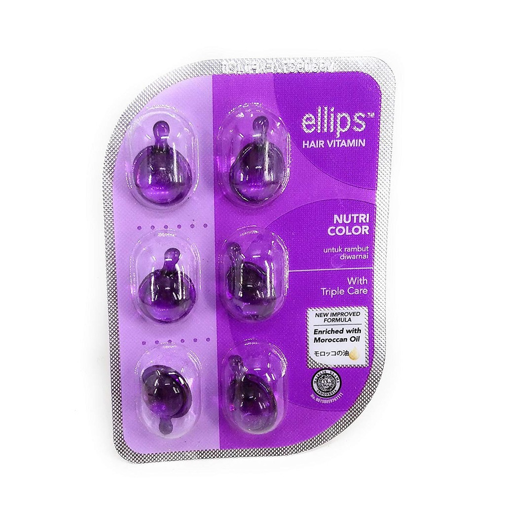 Jual Ellips Hair Vitamin Nutri Color Blister 6`S Shopee Indonesia