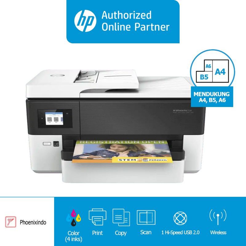 Jual Hp Officejet Pro 7720 Hp7720 Hp 7720 Wide Format(Printscancopyfax, Wifi) | Shopee Indonesia