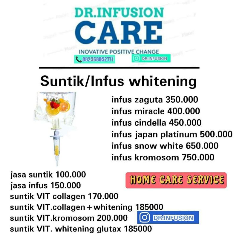 Jual jasa infus Vitamin infuse whitening gold + vit c noutro Shopee