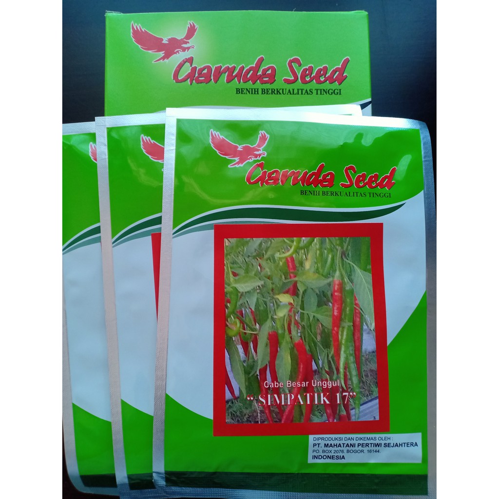 Benih/Bibit Cabe Merah besar OP "SIMPATIK" 10gr Garuda Seed Shopee