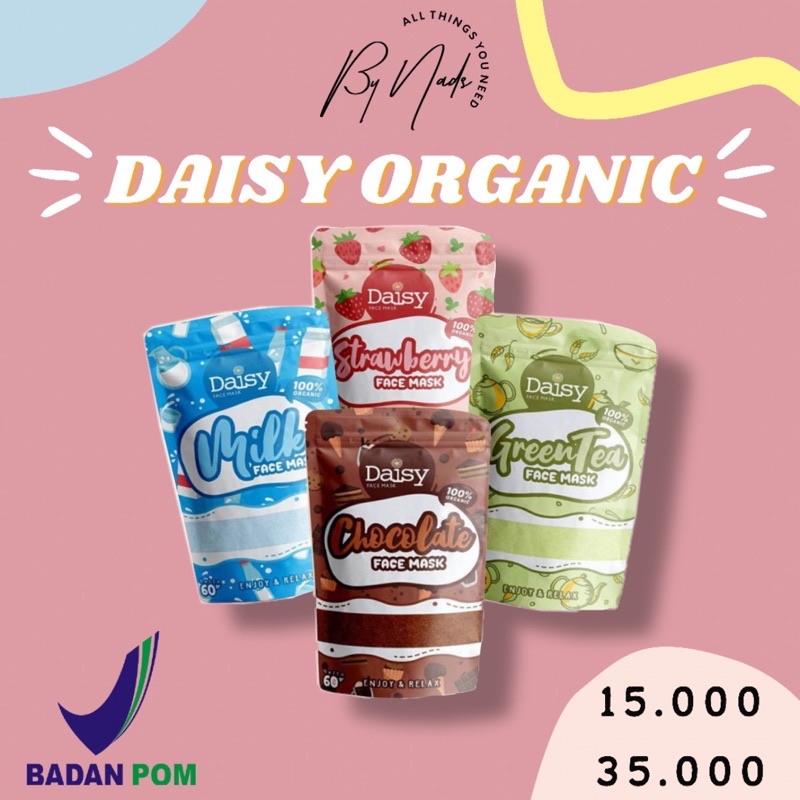 [READY] DAISY ORGANIC MASK FACE MASKER ORGANIK Shopee Indonesia