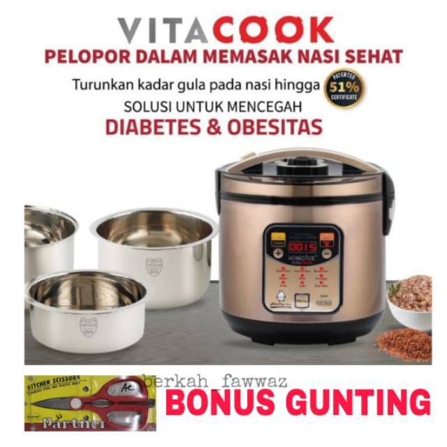 Jual VITACOOK RICE COOKER MULTI FUNGSI LOW CARBO VITA COOK ALAT MASAK