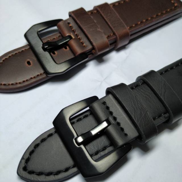 Jual STRAP TALI JAM TANGAN KULIT FOSSIL 22 22MM 24 24MM LEATHER STRAP