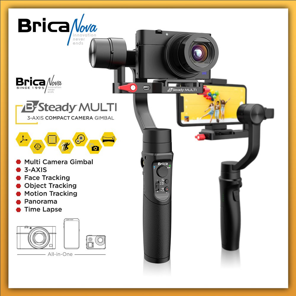 Brica BSteady BSteady Multi 3 Axis Compact Camera Gimbal Hitam