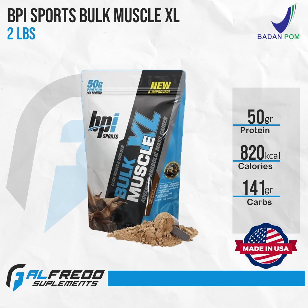 Jual BPI Sports Bulk Muscle XL 2 Lbs Weight Mass Gainer Suplemen Penambah Massa Otot Shopee