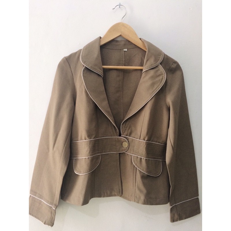 Jual Blazer Kantor Wanita Warna Coklat | Shopee Indonesia