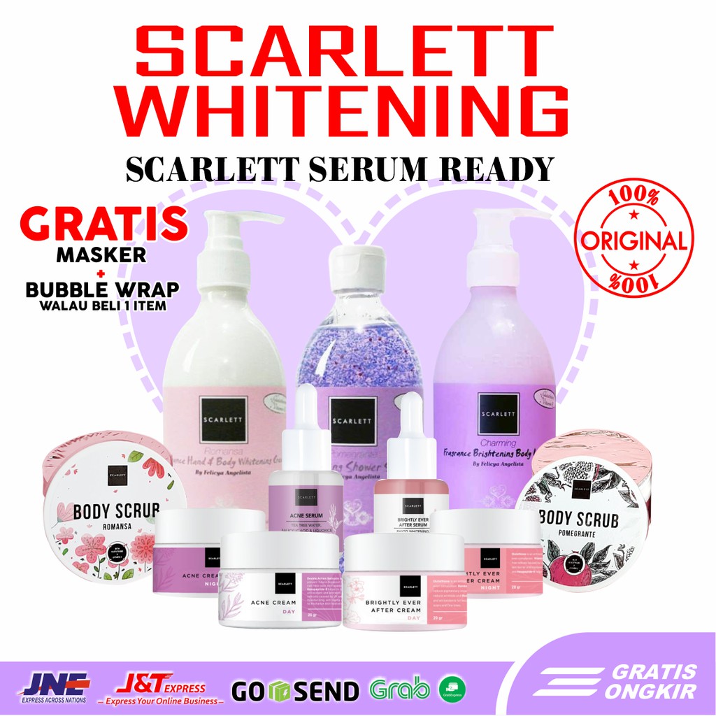 SCARLETT WHITENING SERUM CREAM READY PAKET SCARLET WHITENING ORIGINAL