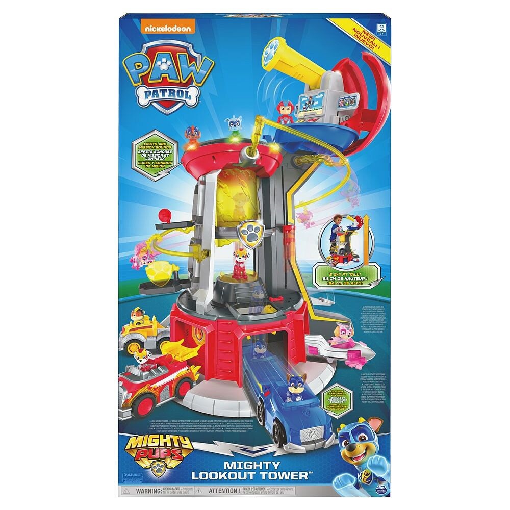 Jual Paw Patrol Mighty Pups Super Paws Lookout Tower Playset | Shopee Indonesia