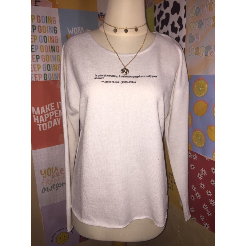 THRIFT SHOP WHITE SWEATER BY MAYOUTFIT Shopee Indonesia