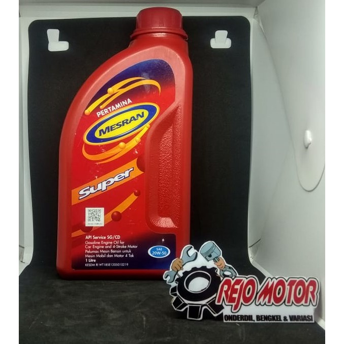 Oli Mesran Super Motor SAE 20W50 1L Untuk Semua Motor