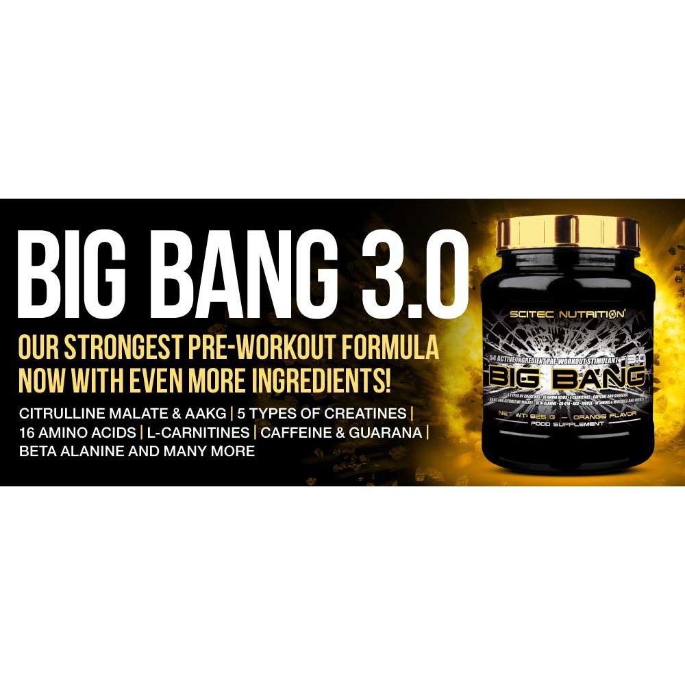 Jual Scitec Nutrition Preworkout Big Bang 3.0 825 Gram Indonesia|Shopee  Indonesia