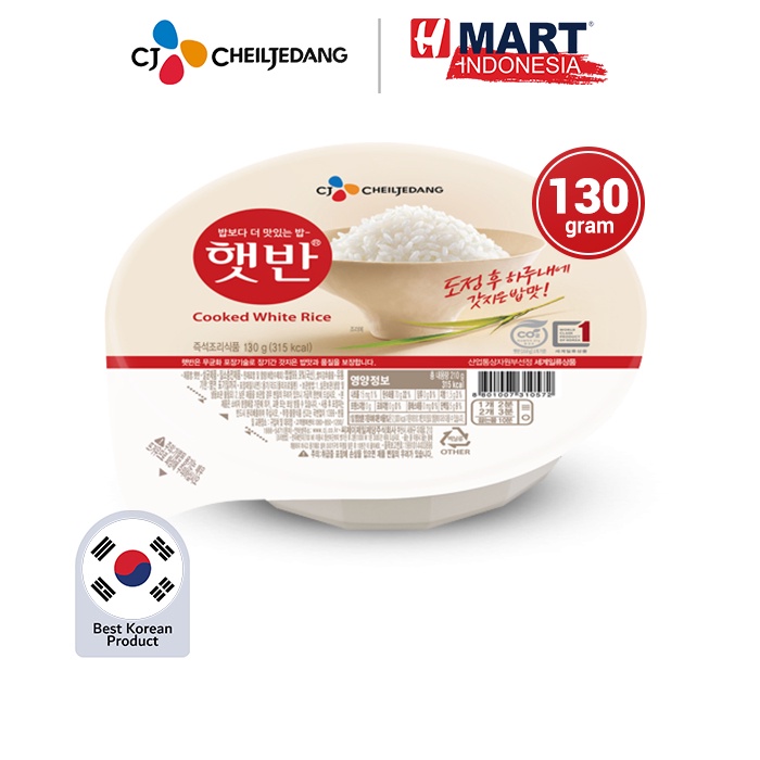Jual [HMART] CJ Hetbahn Cooked White Rice Nasi Putih Instan Korea