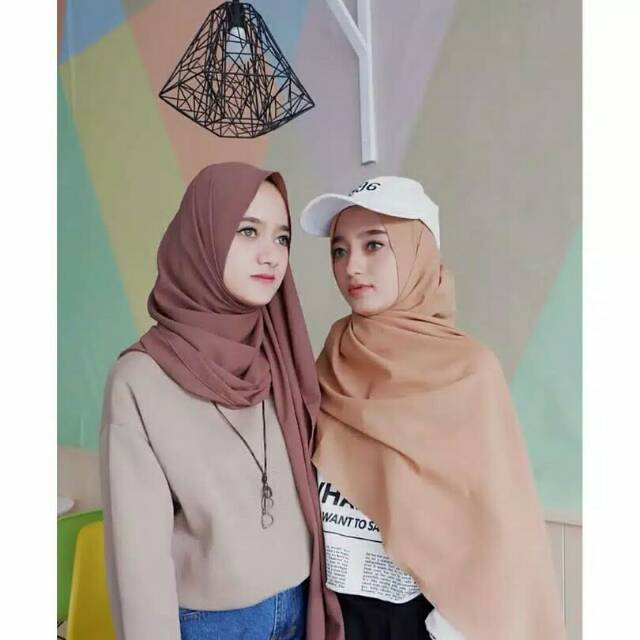 Jilbab/Pasmina Cantik panjang dan lebar bahan tebal Shopee Indonesia