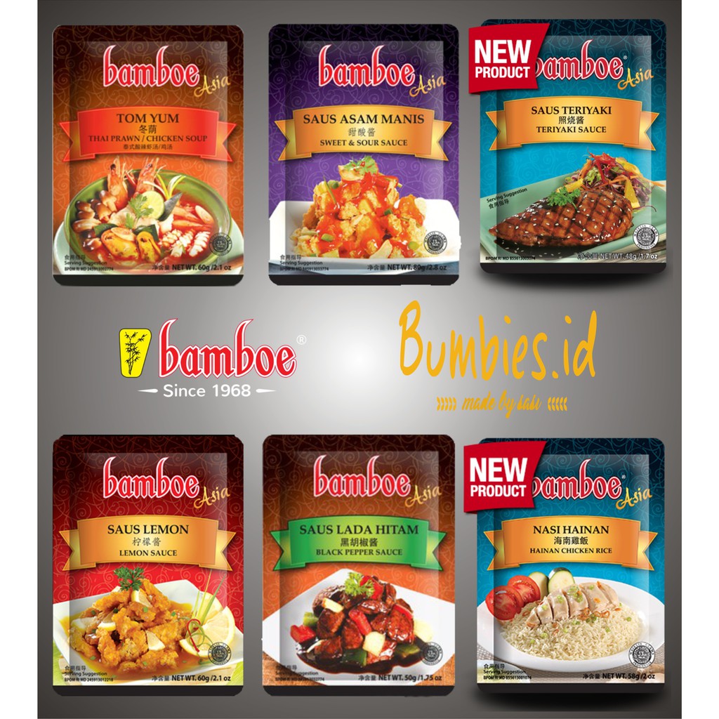 Bumbu Bamboe Asia 6 Varian Rasa Bumbu Dapur Bumbu Instan Bumbu