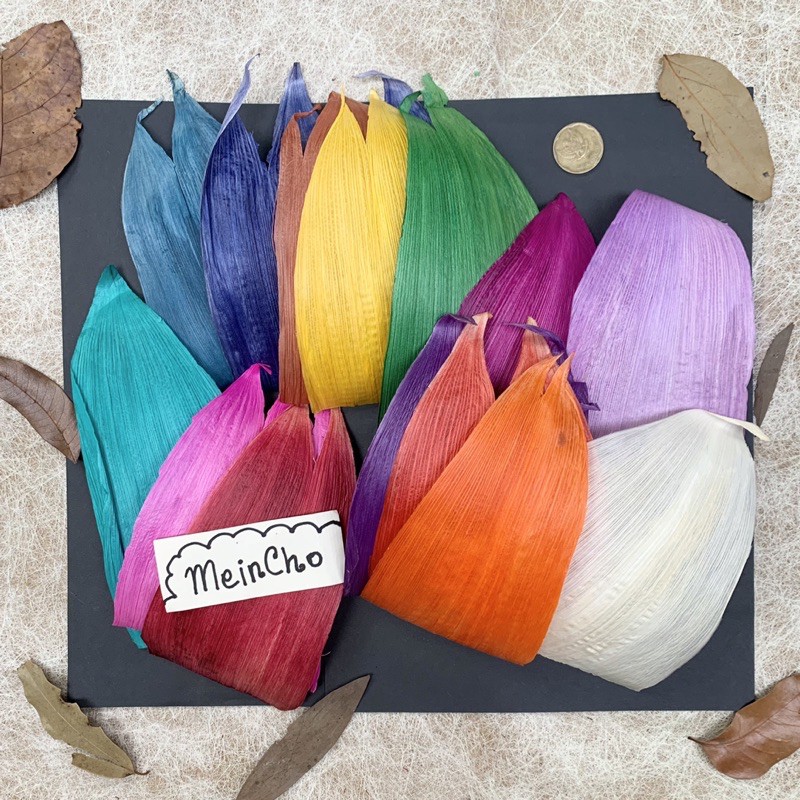 Klobot Kulit Jagung Kering Warna Aneka Kerajinan Tangan Bahan Prakarya