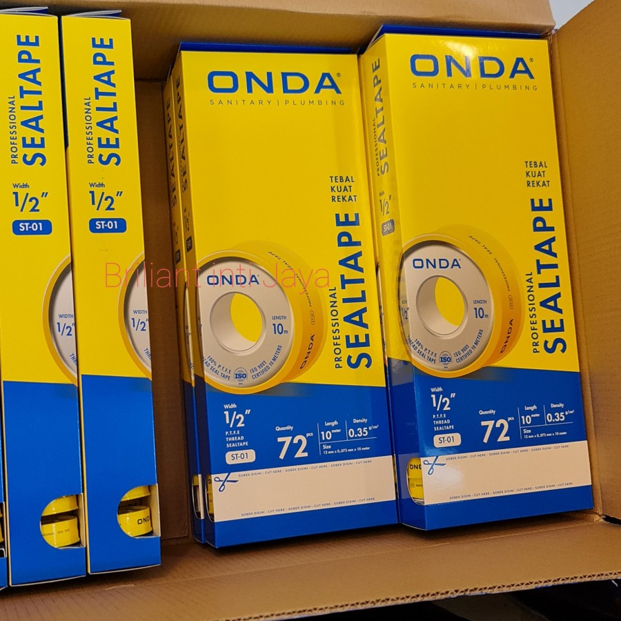Jual 1 kotak Seal Tape Onda 1/2"(inch) isi 72 pcs Shopee Indonesia