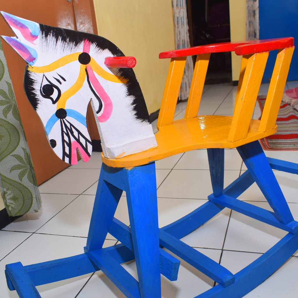 Jual Mainan Anak Kuda Kayu - Bahan Pinus - Kualitas Super | Shopee Indonesia