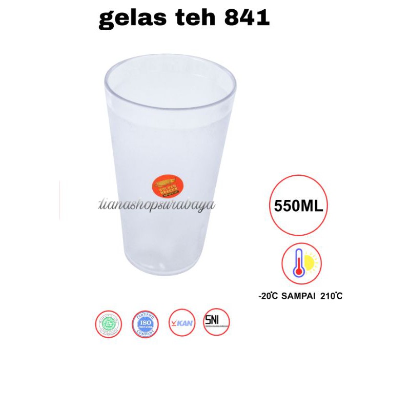 Golden dragon Gelas Es teh plastik kode 841 isi 550 ml | Shopee Indonesia