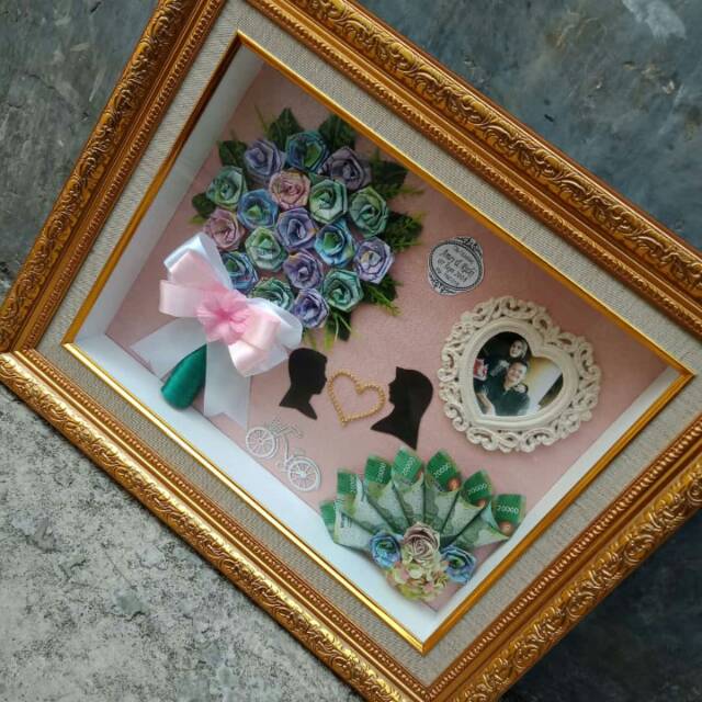 Mahar cantik,model menarik uang simbolis,bingkai ukuran 30,40 harga murah  dan(model dapat di pesan) | Shopee Indonesia