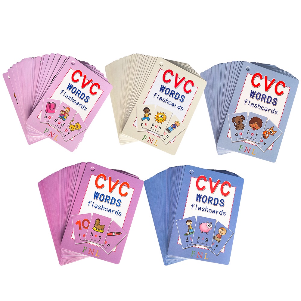 Jual 135 Cards Phonics Cvc Words Flashcards Sight Word Flash Cards Toddler Kindergarten Preschool Educational Learning Games Indonesia|Shopee Indonesia