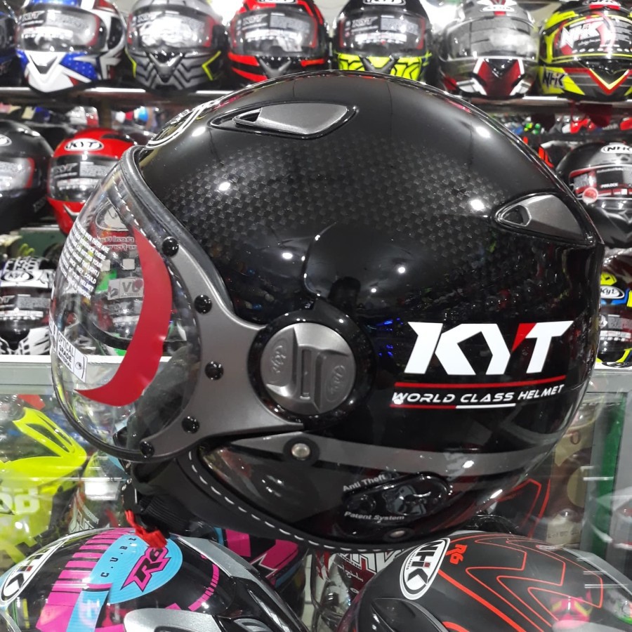 Jual Helm KYT Half Face Helm KYT Elsico Helm KYT Elsico Motif 3 Black